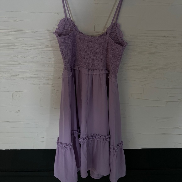 Dillards | Size Small | Smocked Ruffle Strap Dress (Lavender) - Picture 3 of 6